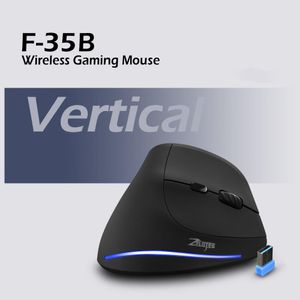 Muizen ZELOTES F35B Draadloze Gaming Muis 2.4G + BT3.0 + BT5.0 Threemode Ergonomische Verticale Muis 2400 DPI Muis Optische muizen voor Laptop