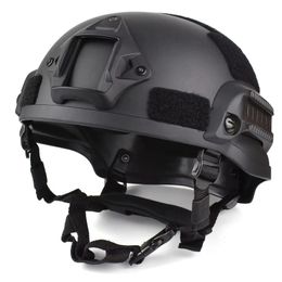 Mich 2002 Combat Protective Helmet met zijrail NVG Mount voor AirSoft Tactical Military Paintball Hunting 240428