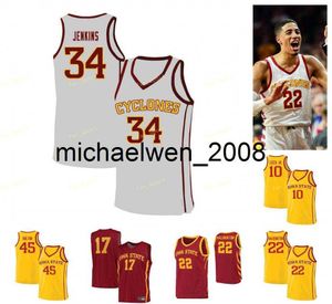 Mich28 Iowa State Cyclones College Basketball Jersey 15 Carter Boothe 2 Caleb Grill 22 Tyrese Haliburton 23 Nate Schuster Femmes Cousu sur mesure
