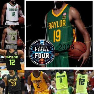 Mich28 NCAA Basketball Final Four Baylor Bears College Jersey 24 Matthew Mayer 32 Zach Loveday 23 Jonathan Tchamwa Tchatchoua Turner Manu Lecomte