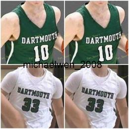 Mich28 NCAA College Dartmouth Big Green basketbalshirt 0 Will Emery 1 Taurus Samuels 2 Isaac Letoa 3 Ian Carter 4 Trevon Ary-Turner Custom