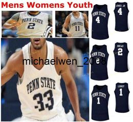 Mich28 Penn State Nittany Lions College Basketball Jersey 15 Buttrick 2 Myles Dread 20 Taylor Nussbaum 21 John Harrar Femmes Jeunes Cousu sur mesure