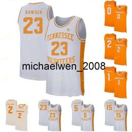 Mich28 Tennessee Volunteers College Basketball Jersey 24 Lucas Campbell 3 Drew Pember 32 D.J. Burns 33 Zach Kent 34 Brock Jancek op maat gestikt