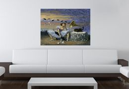 Michael Chevalmelody of rain oeuvre imprimée sur toile peinture murale moderne de haute qualité pour la décoration intérieure sans cadre pictures1715747
