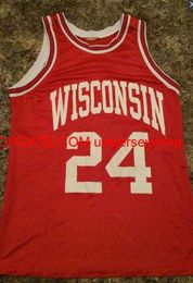 # Michael Finley Jersey Wisconsin # 24 finale vier basketball jersey maat S-4XL 5xl aangepast elke naamnummer trui