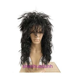 Michael Jackson Cos Wig Mens MJ Black Fashion Handsome Fluffy Head Cover