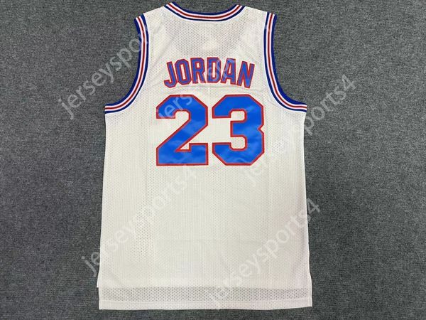 Michael MJ 23 Tune Squad Space Jam Basketball Jersey Movie Hombres All Ed White Jerseys Tamaño S-3XL Calidad superior