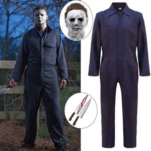 Michael Myers Cosplay combinaisons homme blanchiment Costume tenues body masque couteau Halloween carnaval Costume vêtements cosplay