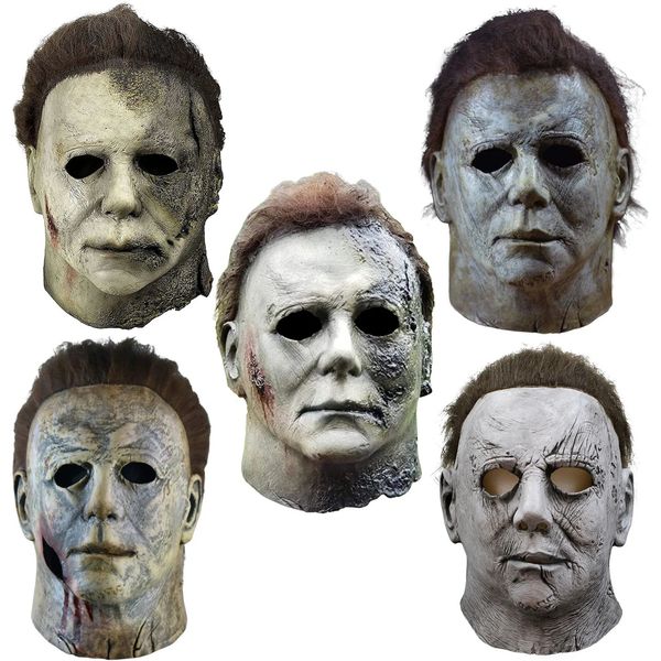 Michael Myers masque Horreur Black Dots Full Face Adult Carnival Cosplay Party Latex Casque Masquerade Prop Costumes Hallowen Costumes 240517