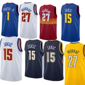 Michael Porter Jr. Maillot de basket-ball Nikola Jamal Murray Jokic Jersey Aaron Gordon Caldwell Pape Christian Braun Reggie Jackson Zeke Nnaji Vlatko Cancar Vente en gros