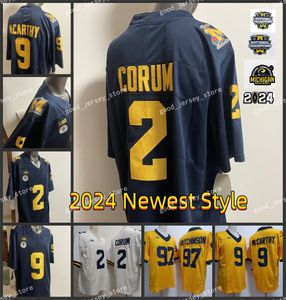 Michigan voetbalshirt Michigan Wolverines 2024 nieuwste stijl 'Blake Corum Jersey' ncaa 'J.J. McCarthy Jersey nieuw