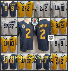 Michigan voetbalshirt Michigan Wolverines 2024 nieuwste stijl 'Blake Corum J ersey' 'J.J. McCarthy' 'Tom Brady' Heren dames jeugd GO