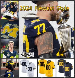 Maillot de football Michigan Wolverines McCarthy Aidan Tom Brady Charles Woodson Cade McNamara Blake Corum Morris Wilson College Maillot pour homme