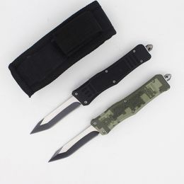 7 Zoll 616 Mini automatisches taktisches Messer 440C schwarz zweifarbige Schlangenklinge Griff aus Zink-Aluminium-Legierung EDC-Taschenmesser
