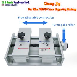 Desktop beweegbare klem jig micro verstelbare houder beugel voor vezel CO2 UV laser gravure markeerden snijmachine gebruik groot klein formaat met lade