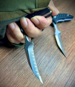 Micro Basos Push Knife Hand Palla de rescate táctico Bolsillo de rescate Fijar cuchillo fijo Caza de caza EDC Herramienta de supervivencia Knives A2943