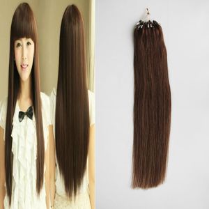 Extensions de cheveux humains Micro Bead Extensions 100G Extensions de cheveux humains à micro-boucles droites 1g/support 16