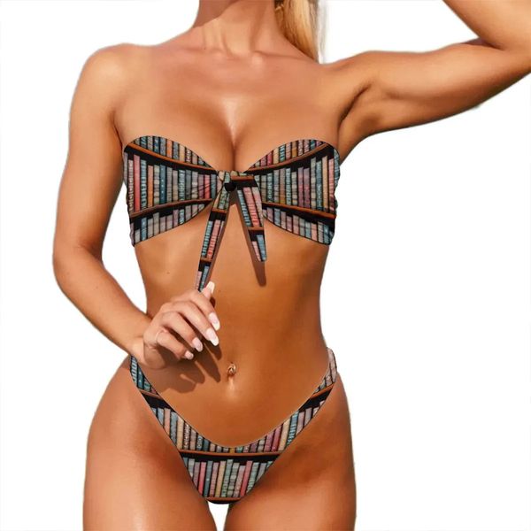 Micro bikini traje de baño biblioteca traje de baño sexy push up érase una vez un cuento de hadas bikinis conjunto mujeres elegante nadar surf femenino 240327