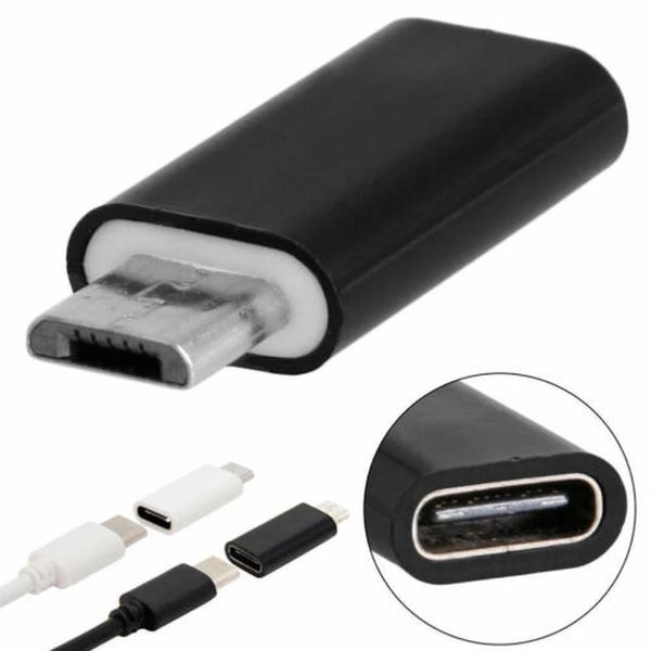 Adaptadores de teléfono celular micro USB 3.1 Tipo C Hembra a macho Cable adaptador Convertidor Conector USB-C