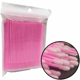 Micro Cott Swab Brosse Applicateur jetable pour Eyel Extensi Mascara Brosse Maquillage des Yeux Colle Supprimer Outil Accories p9XX #