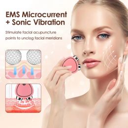 Micro Current Beauty Instrument Mini visage portable Masseur minceur EMS Contour délicat Selon rafraîchissant la peau