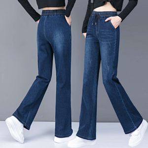 Micro Flared Jeans voor dames met hoge taille en afslankende Flared nieuwe herfst Plus Fat Plus Size Slim Fit wijde pijpen broek