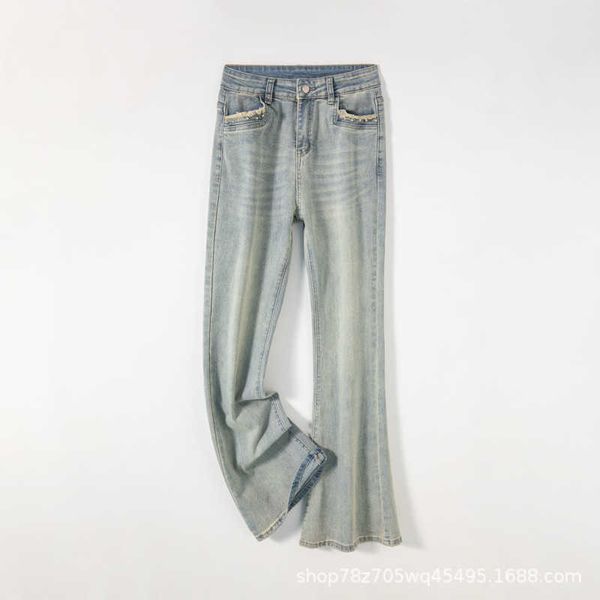 Micro La Jeans Womens printemps 2024 Haute taille mince et mincer