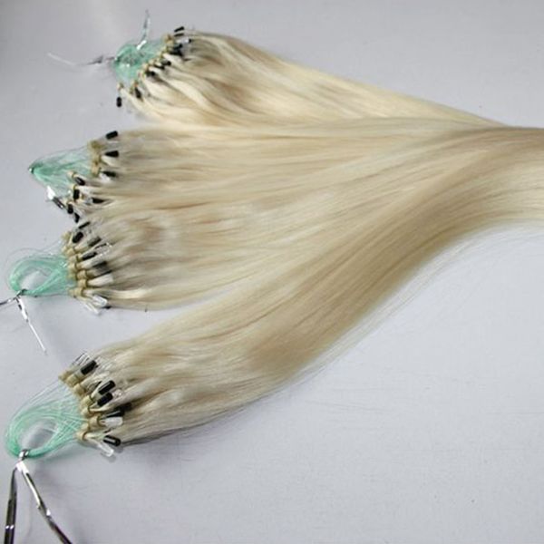 Micro Link Hair Extension Indian Remy 100 Extensions d'anneau de cheveux humains 0 8G S 200S Lot libre efface libre