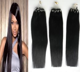 Extensiones de cabello humano con microbucle, extensiones de cabello con microperlas negras rectas 300s, extensiones de cabello con microbucle de 300g con cuentas8956988