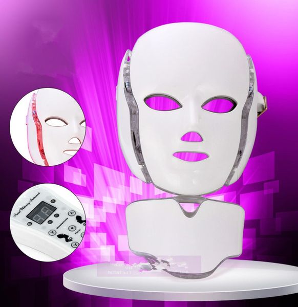 Micro Machine 7 Colors Light Pon Electric LED Masque facial Massage facial Massage de beauté Spa pour usage domestique5674957