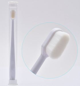 Micro Nano brosse à dents 22000 poils floqués, brosse ondulée en fibres douces, soin efficace pour les gencives sensibles