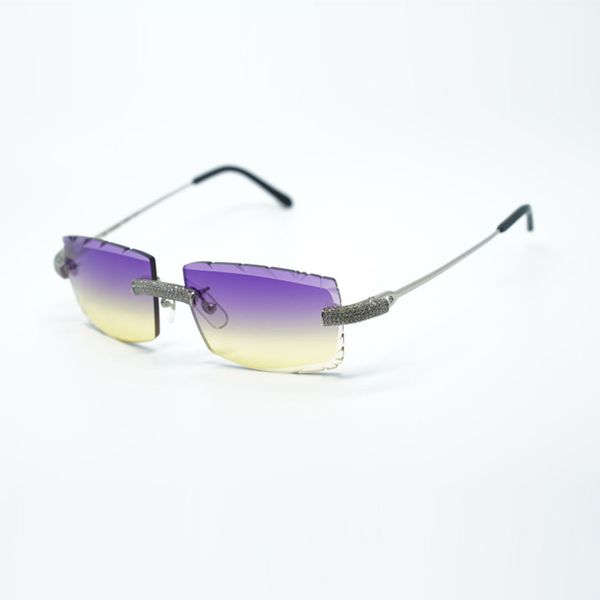 Occhiali da sole a artiglio in metallo con micro pavé di diamanti woow eyewear 3524031 con lenti tagliate da 57 mm