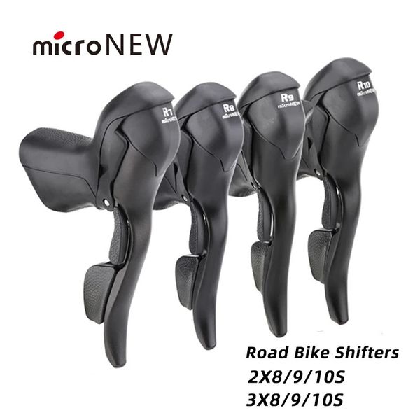 Micro Road Bike Shifter 3x7 3x8 3x9 3x10 Speed ​​Brake Levers Bicycle 2x7 2x8 2x9 2x10 Front Derilleur pour Shimano 231221