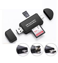 Micro SDTF Geheugenkaartlezer 3in1 USB 20 Type C Kaartlezer OTG Adapter voor PC LaptopSmart Telefoon Tablet XBJK21057185624