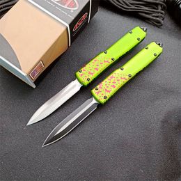 Micro tech 232-11Z Zombie AUTO Mes 3.543 "Double Edge Blade, Aluminium Handgrepen, Camping Outdoor Tactical Combat zelfverdediging Tool EDC Zakmessen