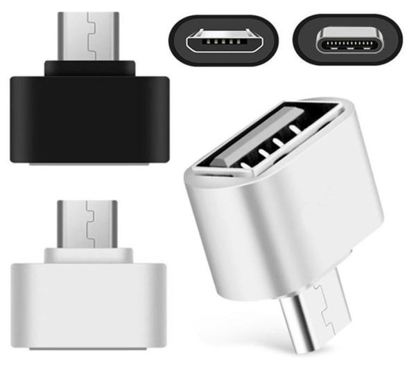 Adaptateur micro type c, convertisseur usb Otg, pour samsung, téléphone android, clavier, PC, caméra, blanc, noir, 5721619