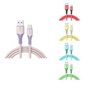 Cables micro USB tipo C 5A seguridad andrioid Cable de carga rápida con luz de respiración para Samsung Xiaomi