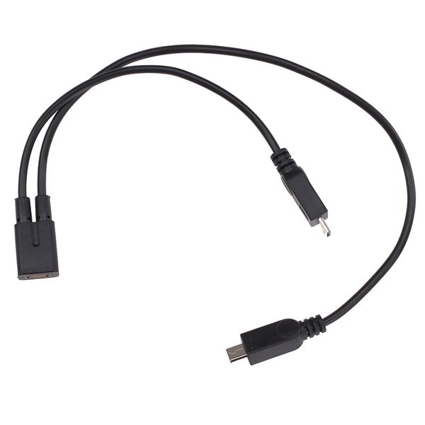 Micro USB 1 femelle à 2 câbles de charge de données mâles cordon d'extension séparateur Y pour HTC LG Blackberry Nokia