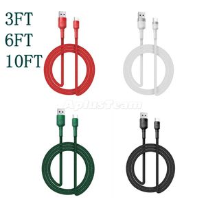 Micro USB-kabel 6A 66W Gevlochten Data Line Fast Charger Type C Mobiele Telefoonsnoer voor Samsung Xiaomi LG Android