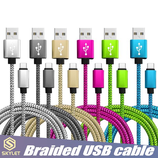 Câbles USB SKYLET Charge rapide Synchronisation des données Cordons téléphoniques Type C Micro USB pour téléphones portables universels
