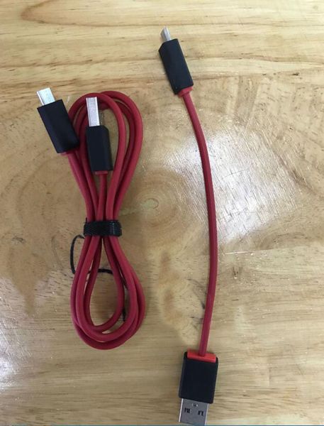 Cable de cargador micro USB para extensión de reemplazo de altavoz Cable de cargador rojo Auriculares inalámbricos de estudio Rojo 500 piezas