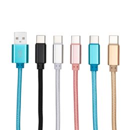 Micro USB Charger Cables 1M 2M 3M 10ft de long Type C Cordon de donn￩es de synchronisation de charge rapide pour t￩l￩phone portable Android