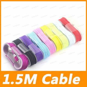 Micro USB Data Sync Charger Cables Lead Unebroken Metal Connector Sterke vlecht 1.5m 5Feet kabel