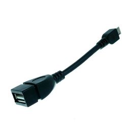 MICRO USB MANNEN NAAR USB2.0 Vrouwelijke OTG -gegevenskabeladapter Converter Cord voor mobiele telefoon Xiaomi Huawei Sony MP4 MP5