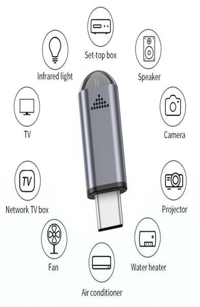 Adaptateur de télécommande infrarouge sans fil, Interface Micro USB type-c, transmetteur de téléphone intelligent pour téléphones Android 7861115
