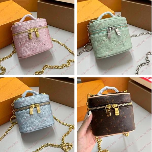 MICRO VANITY sac à main designer mini sac à chaîne cosmétique femme maquillage pochette portefeuille Hobo sacs à main dame 5A épaule bandoulière lettre gaufrage Sacoche dhgate M82168