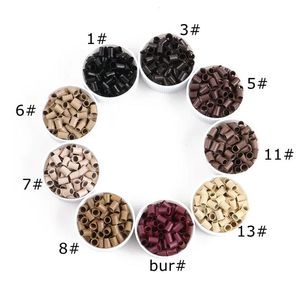 Microbeads 4036X6Mm 500 Stuks Lange Euro Lock Uitlopende Affakkelen Micro Koperen Buis Ringen Kralen Links Human Hair Extensions gereedschap Drop Delive Ot3Jk