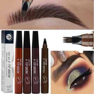 Waterproof Microblading Fork Tip Eyebrow Pen, Long-Lasting Liquid Eyebrow Pencil for Natural Eyebrow Tattoo Makeup