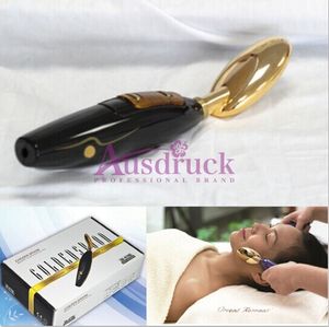 Mini Home Gebruik Microcurrent Facial Lift Galvanic Bio Skin Lifting Ionic Massager Gezichtsverzorging Reiniging Anti Rimpel Machine Golden Lepel