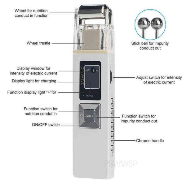 Masajera facial galvánica microcorriente anti envejecimiento Reduzca la máquina de estiramiento de la piel de las arrugas.